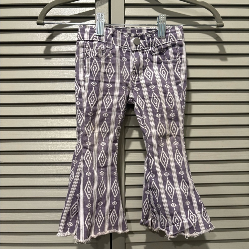 Stylish Kids’ Patterned Flared Bottoms